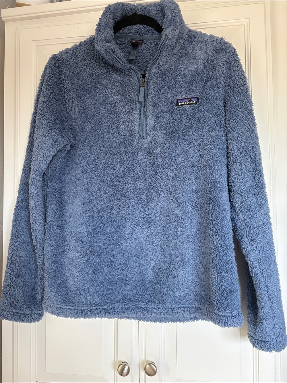 Patagonia Women’s Los Gatos Quarter-Zip Pullover in Whoolly Blue Size Medium